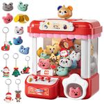 BLmukce Claw Machine for Kids, Mini Vending Machine Toy with Prize Dispenser, Electronic Arcade Game for Girls & Boys Ages 3 4 5 6 7 8 Years, Birthday (16 PCS Toys)