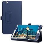 kwmobile Case Compatible with Huawei MediaPad M3 8.4 - Slim PU Leather Tablet Cover with Stand Feature - Dark Blue