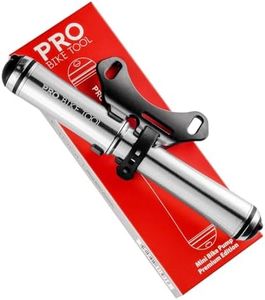 PRO BIKE TOOL Mini Bike Pump Premium Edition - Fits Presta and Schrader valves - High Pressure PSI - Bicycle Tire Pump for Road and Mountain Bikes
