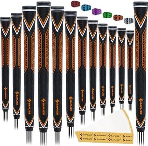 SAPLIZE High-performance Rubber Golf Grips 13 Pack, High Shock Absorption, Non-slip, Choose from 13 Grips with 15 Tapes or 13 Grips with All Kits, Available in Standard/Mid/Jumbo Sizes, CC10 Series