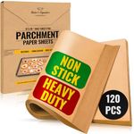 Parchment Paper Baking Sheets by Baker's Signature | Precut Non-Stick & Unbleached - Will Not Curl or Burn - Non-Toxic & Comes in Convenient Packaging - 12x16 Inch Pack of 120