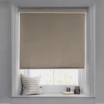 HIPPO 100% Blackout Roller Blinds for Windows UV Protection, Waterproof, Room Darkening, Corded Roll Up and Down Blinds for Home & Office Customizable (3FTX9FT, Muddy-Chocolate)