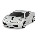 ECOiNVA Ferrari Wireless Sports Car Mouse Optical 2.4G Nano USB AA Battery Desktop Laptop Mice (Silver)