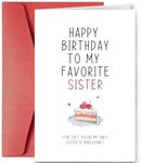 Funny Birthday Card for Sister, Sis