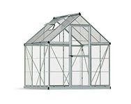 Canopia by Palram Clear as Glass Greenhouse Hybrid (6x6, Silver)