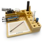 INFINITKIN Desk Station/Tool Organizer with Non-stick Silicone Mat Pad for 4-Claw Pick-up Tool, Cotton Swabs, Pens, and Tool Accessories - Great Gift for a Friend., MJ-001