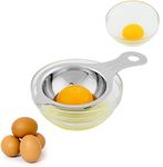 DHRUSIMI Egg Separator, Stainless Steel Egg White Separator and Egg Yolk Separator Egg Divider, Egg Strainer Spoon Filter Kitchen Baking Tools (Egg Yolk Separator)