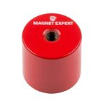 Alnico Deep Pot Magnet for High-Temperature, Engineering, and Manufacturing Applications - 27mm dia x 25mm thick c/w M6 threaded hole - 6kg Pull - Pack of 40