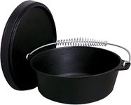 4 Qt. Seasoned Cast Iron Dutch Oven with Cast Iron Lid,Black