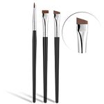 Fine Angled Eyeliner Brush, JASSINS Ultra thin Precision EyeLiner Makeup Brushes Set, Fine Point Eyeliner Brush, Synthetic Bristles Eye Makeup Tool (3 Pcs)