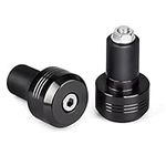 Dannisly 2Pcs Motorcycle Handlebar Ends - 22mm (7/8") Handle Bar Slider Caps Weight Plugs, Aluminum Bar End Cap Plugs, Handle Bar End Plugs Caps Replacement, Universal Fit for Most Motorbike, Black