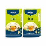 Leeford Combo Pack of Aqua Slim & Lemon with Honey Green Tea | Hibiscus Helps for Weight Management with Refreshing Taste for Better Metabolism and Healthy Life style (30 Bags Each)