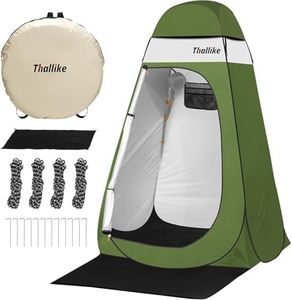 Thallike Upgrade Pop Up Privacy Shower Tent 55" x 55" x 83", Portable Camping Shower Tent, Camping Toilet Changing Room with Rain Shelter & Extended Floor Mat, Dressing Room for Camping and Beach