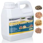 Mulch Glue 0.5 Gal, Concentrate Gravel Glue, Transparent Gravel Glue for Rocks, Landscaping Pea Gravel, Bark, Leaf, Stones & Rubber, Locking Most Mulches (VINESUI)