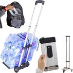 KICKZU Mini Foldable Shopping Cart, Folding Stair Climbing Shopping Cart Trolley Stair Climber Gift Wheel Roller Portable Dolly Cart for Travel Shopping Airport Mall Luggage Trekking Railway Station