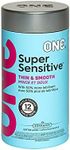 ONE® Condoms Super Sensitive | Extra Lubricated Latex Condoms 12 Pack