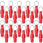 Honoson 20 Pieces Heavy Tension Snap Release Clips Padded Release Clips Trolling Clips with Key Ring for Weight Planer Board Offshore Kites Downrigger Fishing (Red, Classic)