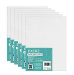 Exerz 24x30cm Canvas Panel 3mm 6pcs 280gsm 100% Cotton/Blank Artist Canvas Board/Triple Primed/Acid Free/Medium Grain - Oil & Acrylic