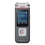 Philips Voice Tracer Audio Recorder DVT6110/00 Digital Notes Three Fidelity Microphone Rechargeable Battery Smartphone App 24 Bit Recording