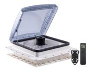 Caravan Roof Vent Fan,40X40cm,Automatic Rain Sensor,10-Speeds and Reversible Airflow, Remote control,Campervan roof vent fan