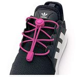 HILELIFE Elastic No Tie Shoelaces - Non Tying Active Stretchy Laces Running Shoe Laces With Reflective String and Locks For Sneakers (Pink 1)