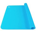 Non Stick, Double Thickness Silicone Pastry/Baking Mat Extra Large- for Heat Resistant Nonskid Placement Mat, Countertop Protector, Art and Craft Mat 60 × 40 cm (Blue, 40×60)