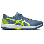 Men's ASICS Solution Swift FF, Steel Blue/Hazard Green, 13