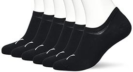 Calvin Klein Men's Footie, Black, ONE Size (Pack of 6)