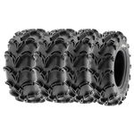 SunF Mud Race Replacement ATV UTV 6 Ply Tires 28x10-12 & 28x12-12 Tubeless A050, [Set of 4]