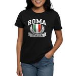 CafePress Roma Italia Women's Classic T Shirt Womens Cotton T-Shirt Black