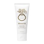 Sun Bum Mineral SPF 50 Sunscreen Body Lotion| Broad Spectrum Moisturizing Facial Sunblock with Vitamin E | Vegan and Hawaii 104 Act Compliant (Octinoxate & Oxybenzone Free) | Travel Friendly 3 oz