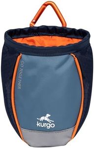 Kurgo Go Stuff It Dog Treat Bag, Training Treat Pouch Bag for Dogs, Treat Pouches for Pets, Hands-Free Pouch Waist, Reflective, Includes Carabiner, MOLLE-Compatible (Navy Blue)