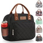 HOMESPON Insulated Lunch Bag for Women Men Ladies Work Adult Cool Tote Box Container with Side Pockets