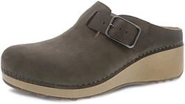 Dansko Womens Caia Nubuck Mule - comfort shoes, arch support, wedge, Taupe Milled, 9.5-10