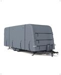 GarveeLife Heavy-Duty Travel Trailer Cover, Enhanced 6 Layers for 15-18 Ft Rvs, Waterproof Camper Cover with 6 Gutter Guards & Tongue Jack Protector, Uv Resistant for Outdoor Motorhome Storage