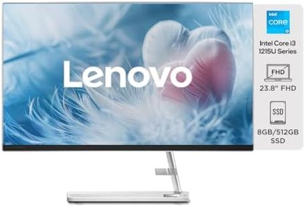 Lenovo IdeaCentre AIO 3 12th Gen Intel i3 23.8" FHD WVA 3-Side Edgeless All-in-One Desktop with Alexa Built-in (8GB/512GB SSD/Win11/MS Office 2021/HD 720p Camera/Wireless Keyboard & Mouse) F0GH017DIN