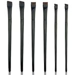 6 Pcs Eyeliner Brush Set Angled Eyebrow Brush Flat Eyelash Brush Makeup Tools for Eyelashes Eyebrows Eyeshadow Cosmetics