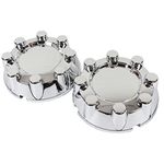 2PCS Rear F250 F350 SD 4x4 Chrome Wheel Center Hub Caps 8 Lug Rim Lug Cover Hubs