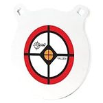 Allen Company EZ-Aim Steel Gong Target, 10 inch Gong, AR 500 Target at 200 Yards, White Powdercoat for Spotting Hits, Square Holes for Carriage Bolts