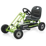 hauck Lightning Ergonomic Pedal Ride On Go Kart Toys for Boys and Girls, Green