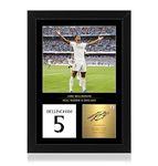 Win FC Jude Bellingham A4 Framed Photo Display - Reproduced Digital Signature - Gift For Real Madrid Fans