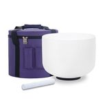 KVKA 14 Inch 432hz F Note Heart Chakra Crystal Singing Bowl With Carrying Case