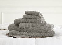 Amrapur Overseas 5CTNTL6G-SIL-ST 600 GSM Spa Collection 100% Cotton 6 Piece Solid Towel Set Silver, Standard