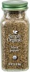 Simply Organic Ground Black Pepper, 2.31-Ounce Jar, Medium Ground Pepper, Certified Organic, Kosher, Potent Pepper Taste