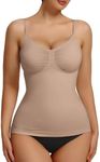 SHAPERX Women's Shapewear Tank Tops, Seamless Tummy Control Shaping Camisole Adjustable Straps Anti-Roll Hem