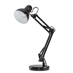 MiniSun Retro Designer Style Adjustable Black Metal Bedside Desk Table Lamp