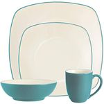 Noritake Colorwave Turquoise 4-Piece Place Setting, Square Shape