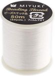 Miyuki Nylon Beading Thread B Eggshell (50m) - Used for DIY Jewelry Making, Arts and Craft, Crochet and Cloth Weaving