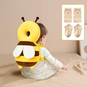 Grnstf Baby Toddler Head Protector, Baby Head Protection Backpack, Adjustable（Bee）