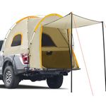 Pickup Truck Tent with Awning Shade,Waterproof PU5000mm Oxford for 5.5-6.3 FT Truck Bed for Camping Travel Outdoor Activities for Chevy Silverado 1500,Ram 1500/Dakota,F150,GMC 1500,Titan,Tundra